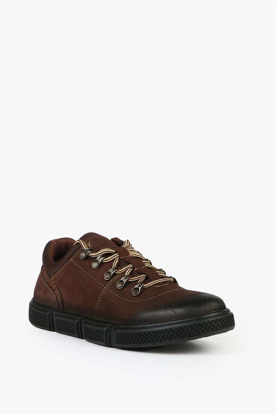 Genuine Leather Brown Men's Shoes