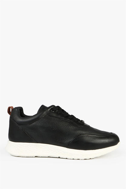 Makela True Leather Black And White Men's Shoes