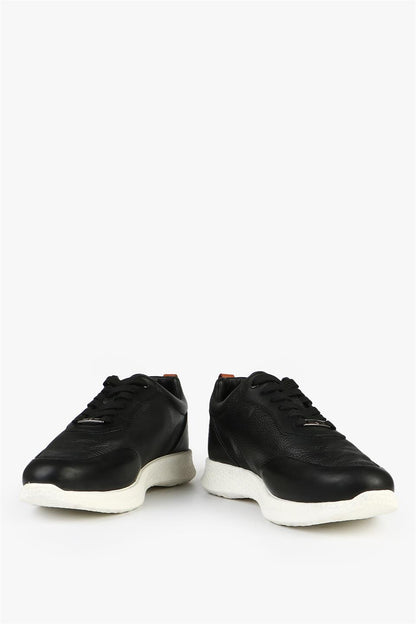 Makela True Leather Black And White Men's Shoes