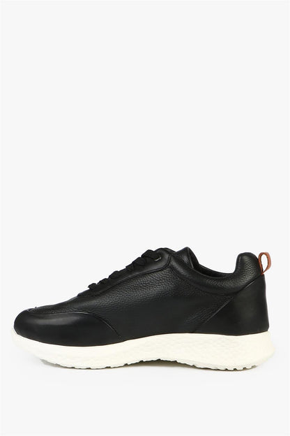 Makela True Leather Black And White Men's Shoes
