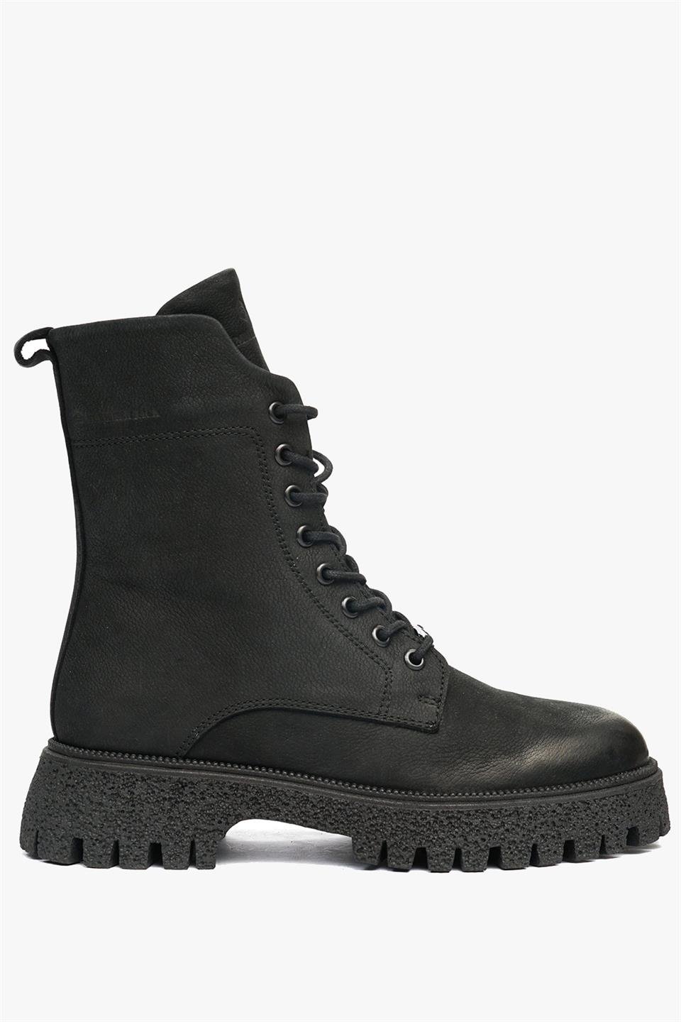 Genuine Leather Black Women's Boots