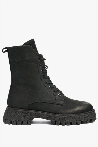 Genuine Leather Black Women's Boots