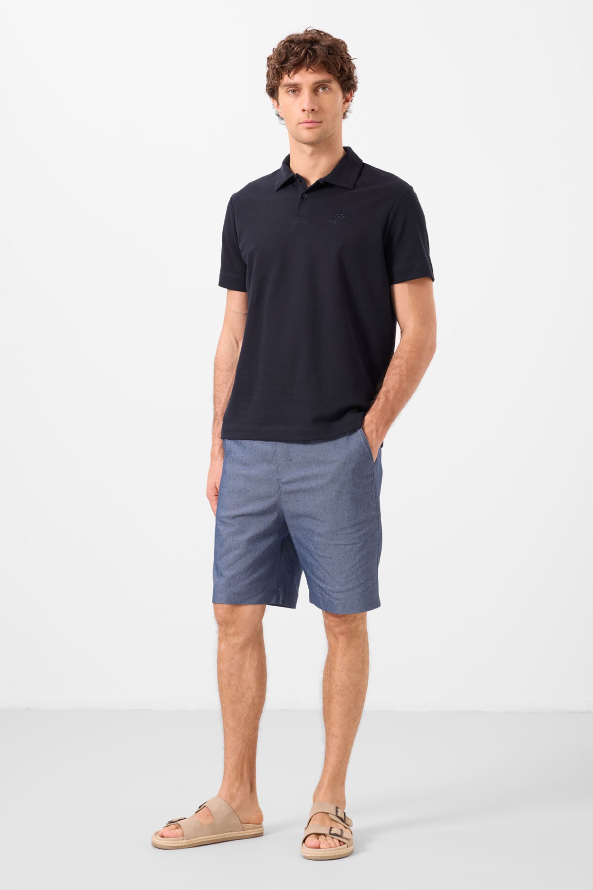 Standard Fit Knitted Lightweight Flexible Chino Shorts for Men - 81291