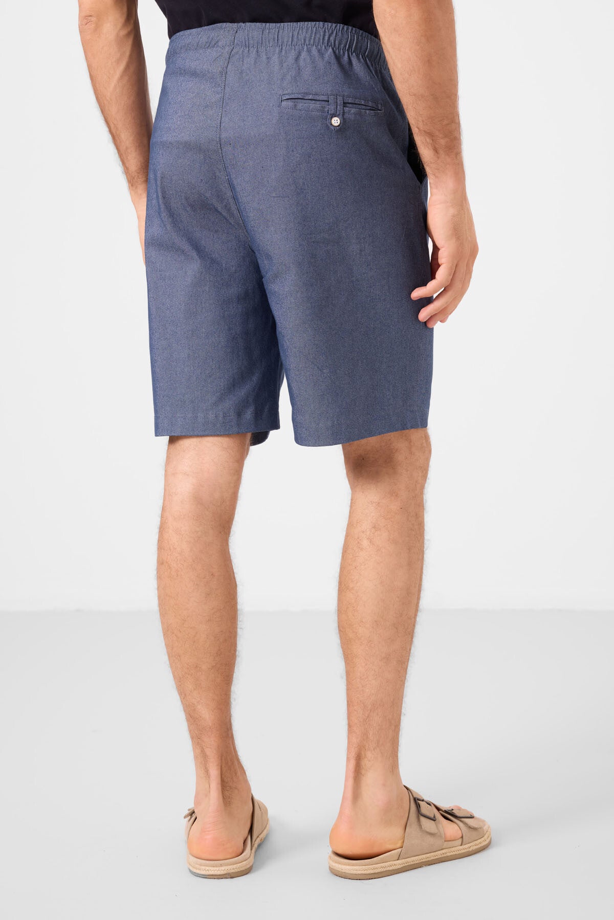 Standard Fit Knitted Lightweight Flexible Chino Shorts for Men - 81291