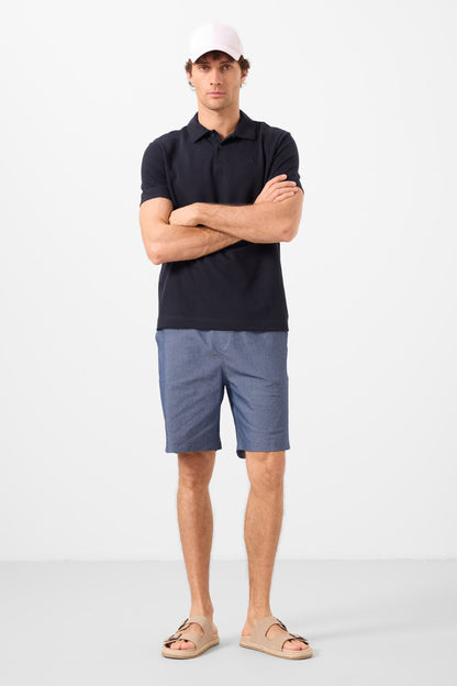 Standard Fit Knitted Lightweight Flexible Chino Shorts for Men - 81291