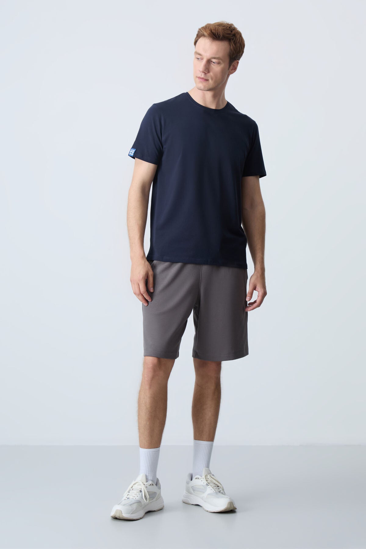 Dark Gray Cotton Thick Soft Textured Standard Fit Basic Men's Shorts - 81278