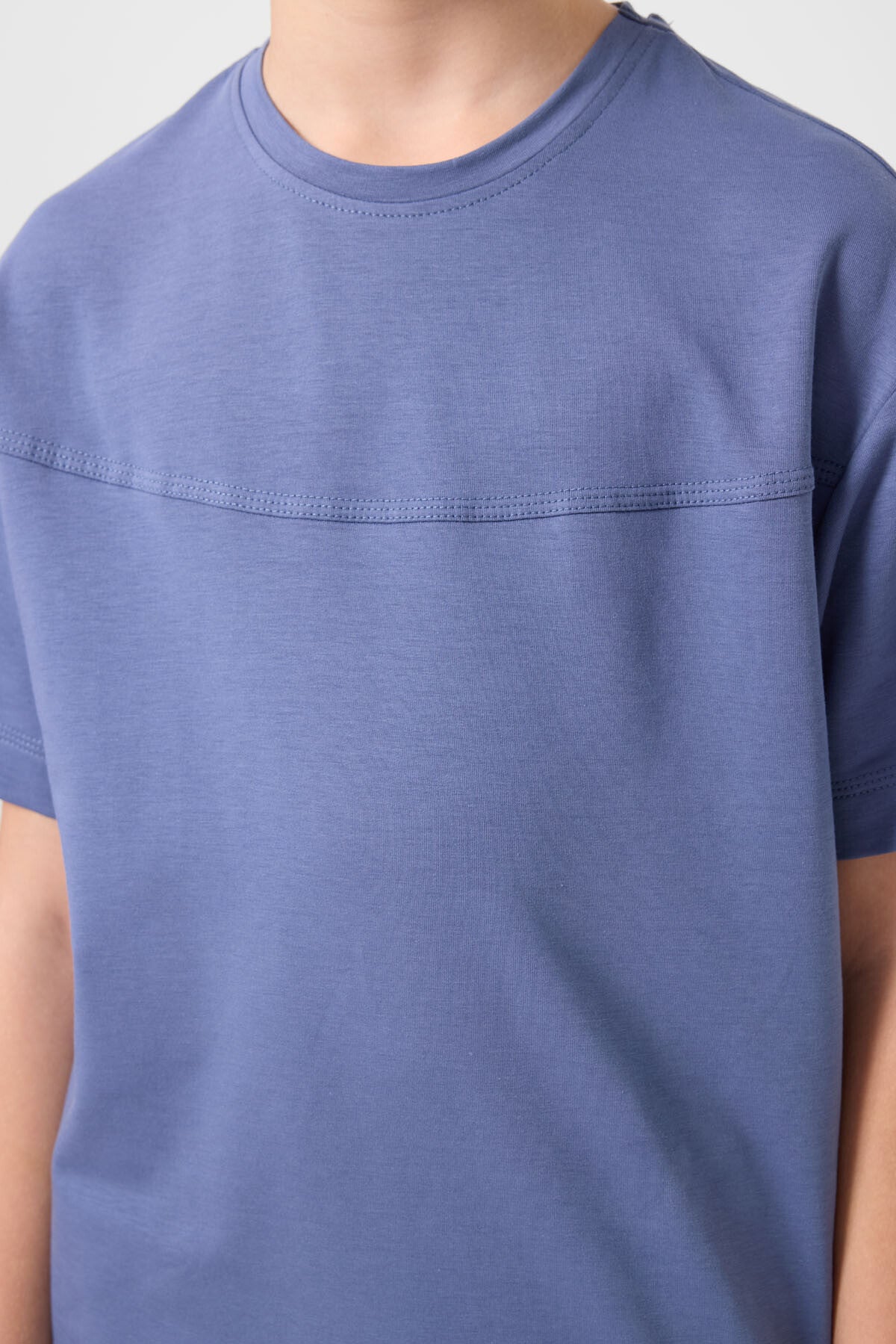 Dark blue-coated lacquered cotton oversize fit woven lightweight elastic Chino Shorts set - 11279