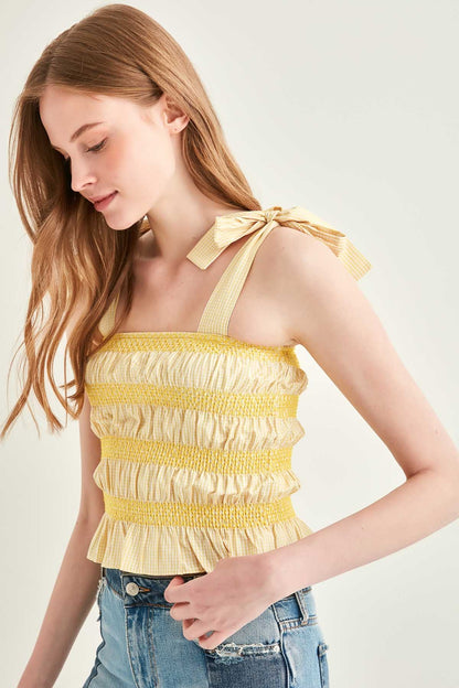 EMBROIDERED CORSET STRIPED BLOUSE