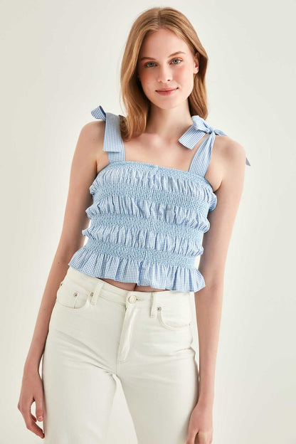 EMBROIDERED CORSET STRIPED BLOUSE