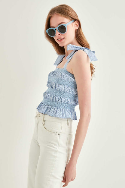 EMBROIDERED CORSET STRIPED BLOUSE