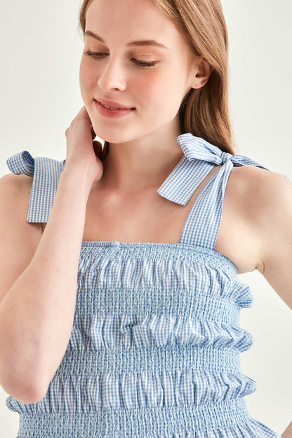 EMBROIDERED CORSET STRIPED BLOUSE