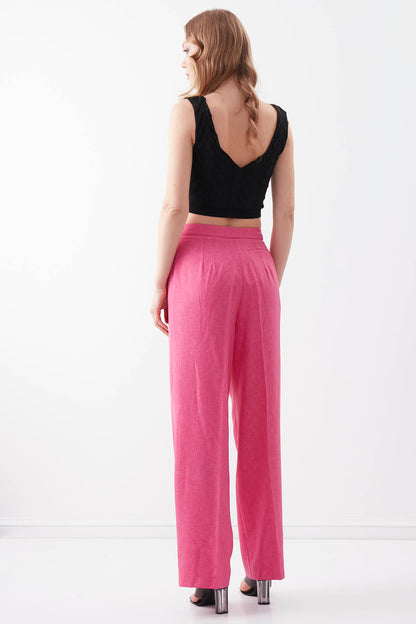 SMALL POCKET DETAILED WIDE TRACK TROUSERS