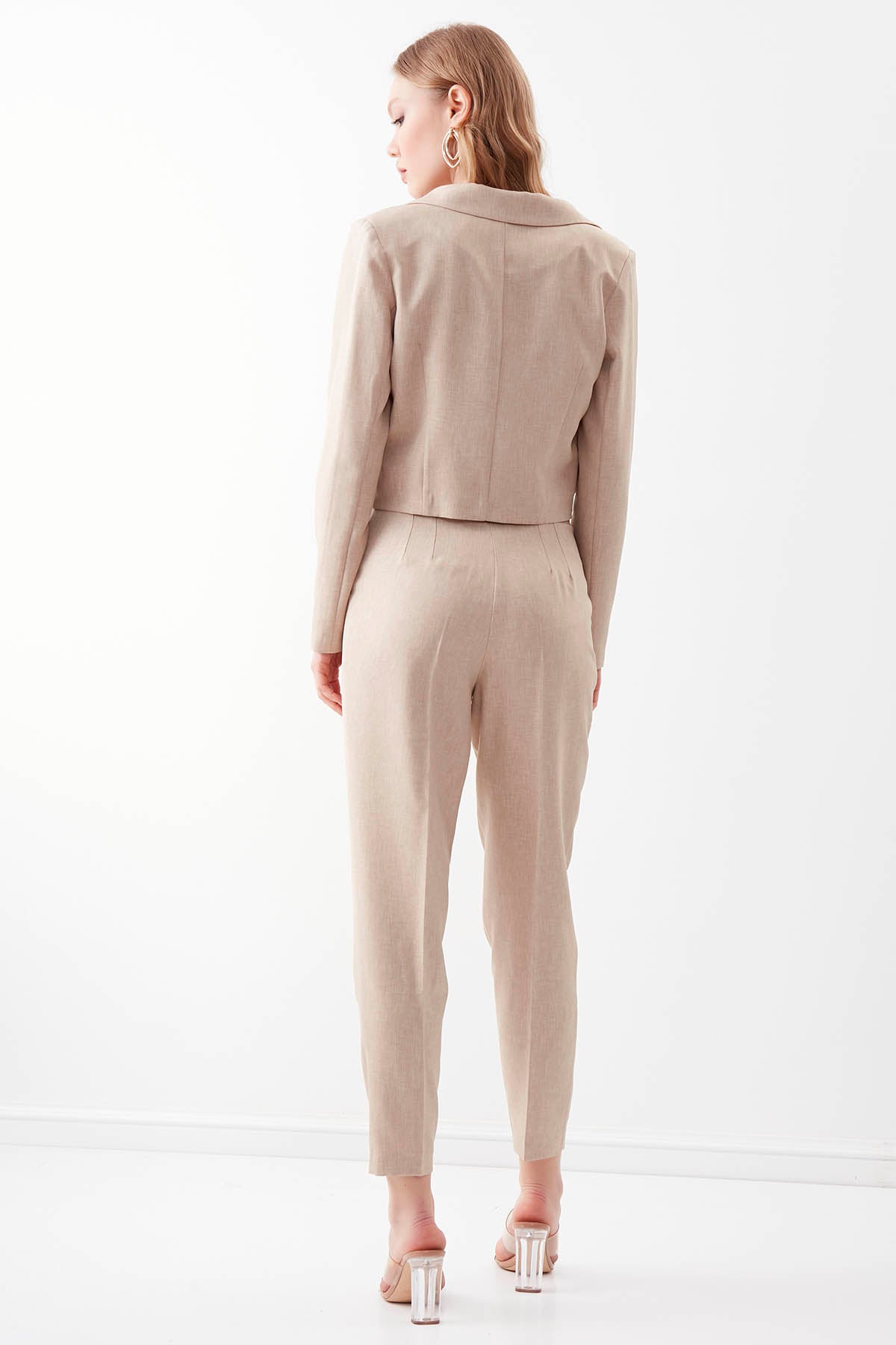 SMALL COVER POCKET  CROP TROUSERS