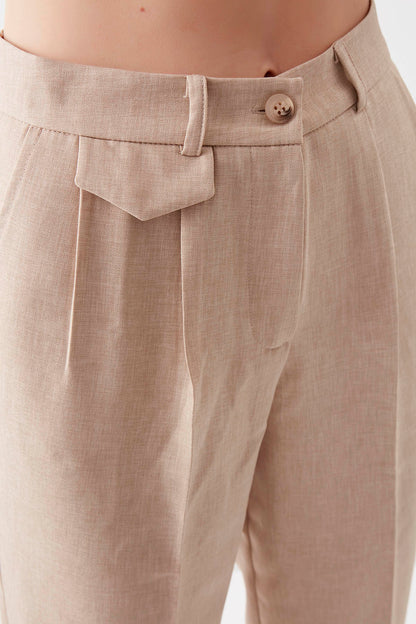 SMALL COVER POCKET  CROP TROUSERS