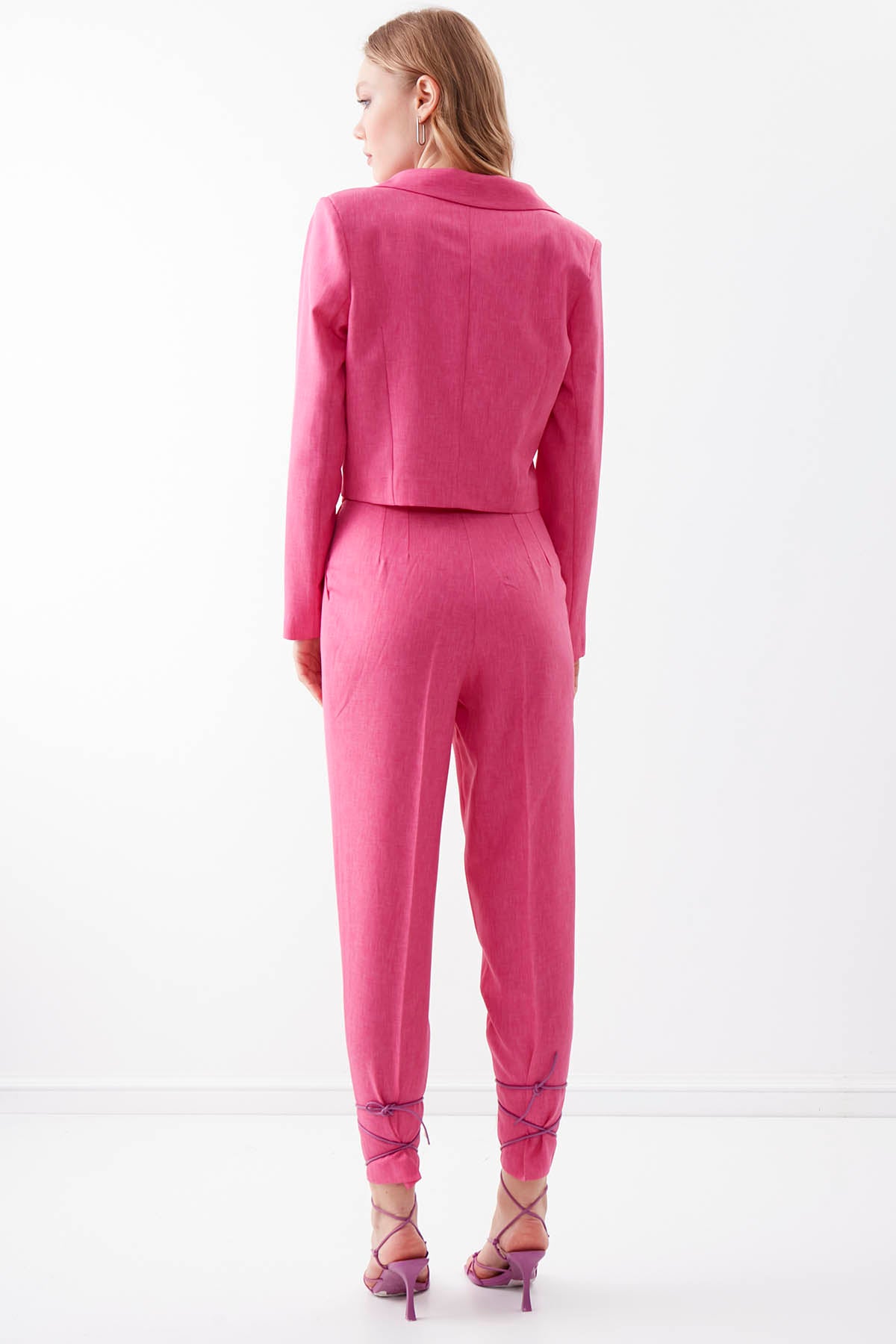 SMALL COVER POCKET  CROP TROUSERS