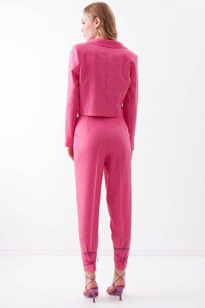 SMALL COVER POCKET  CROP TROUSERS