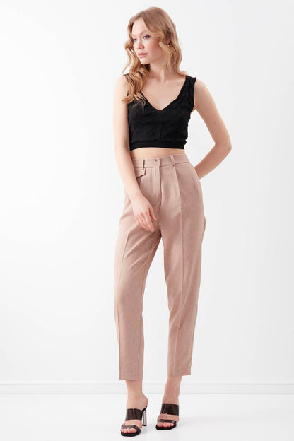 SMALL COVER POCKET  CROP TROUSERS