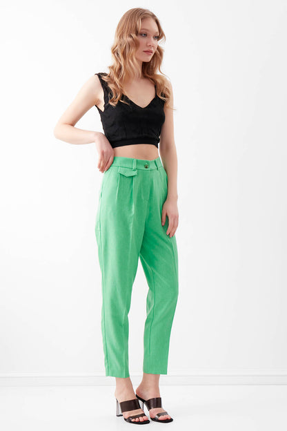 SMALL COVER POCKET  CROP TROUSERS
