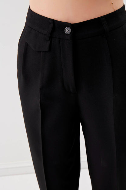 SMALL COVER POCKET  CROP TROUSERS