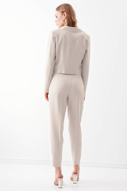 SMALL COVER POCKET  CROP TROUSERS