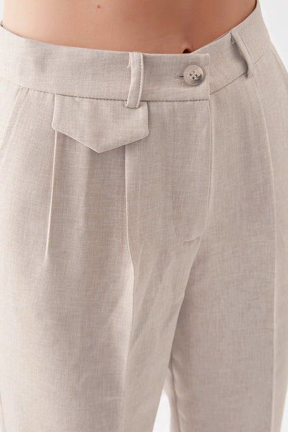 SMALL COVER POCKET  CROP TROUSERS