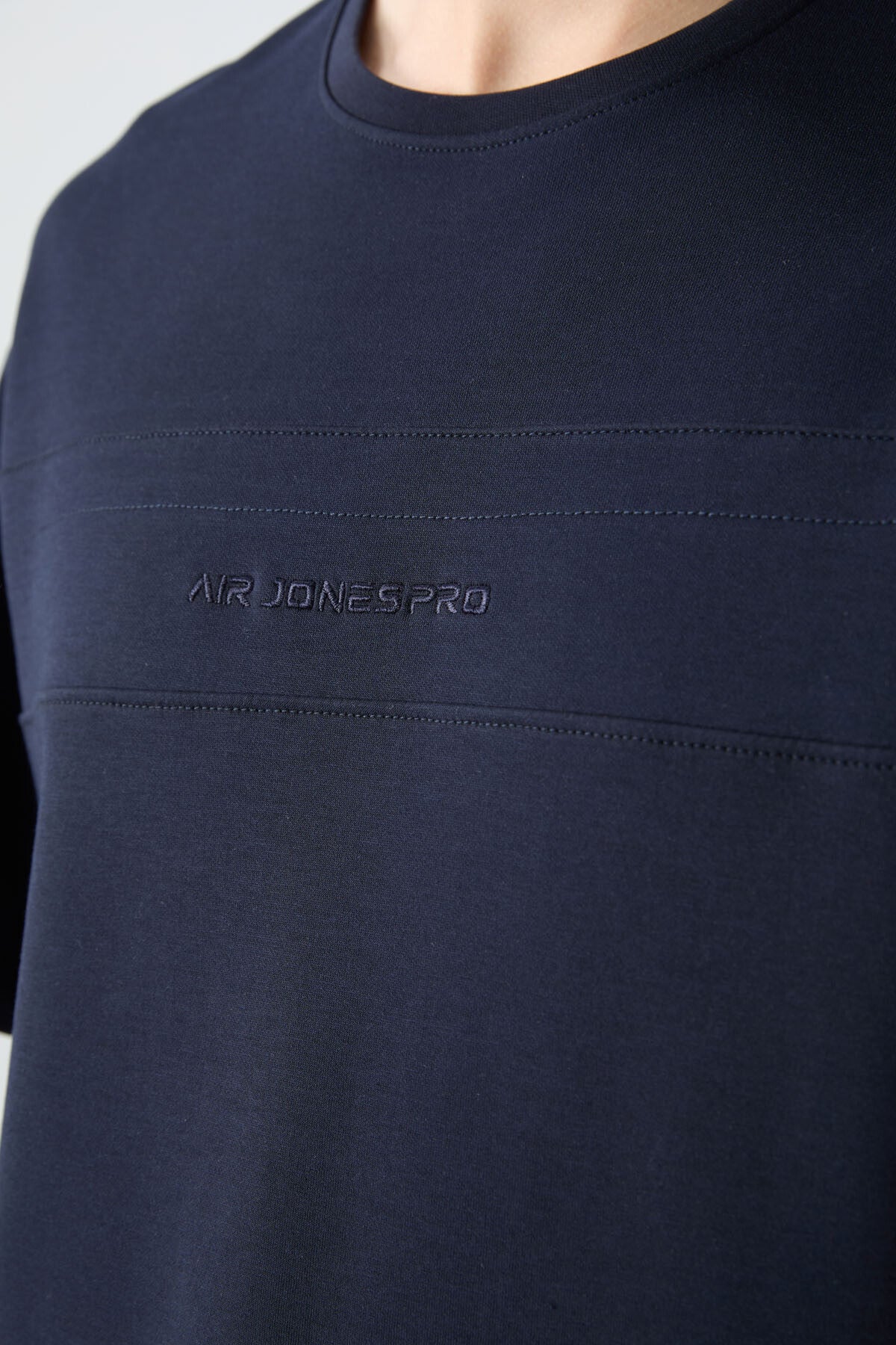 Navy Blue Cotton Thick Soft Textured Oversize Fit Basic Men's Tracksuit Set - 85261