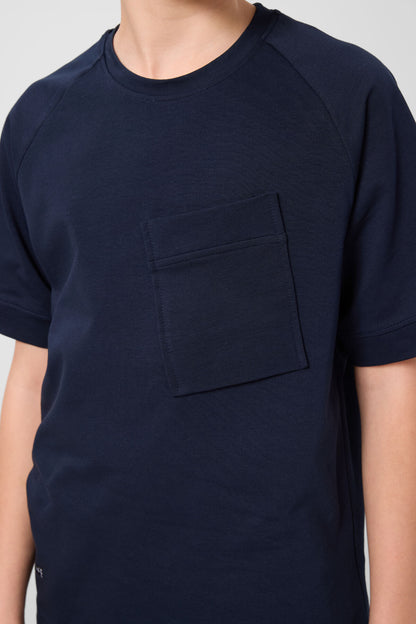 Cotton soft woven oversized pocket detailed boys boys T-Shirt - 11295