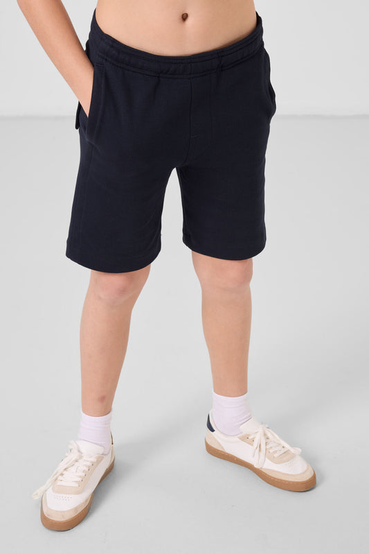 Navy cotton soft-weave Standard Fit Basic shorts - 11293