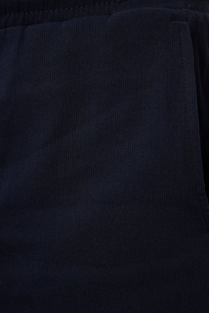 Navy Standard Fit Weaving Lightweight Flexible Chino Shorts - 81289
