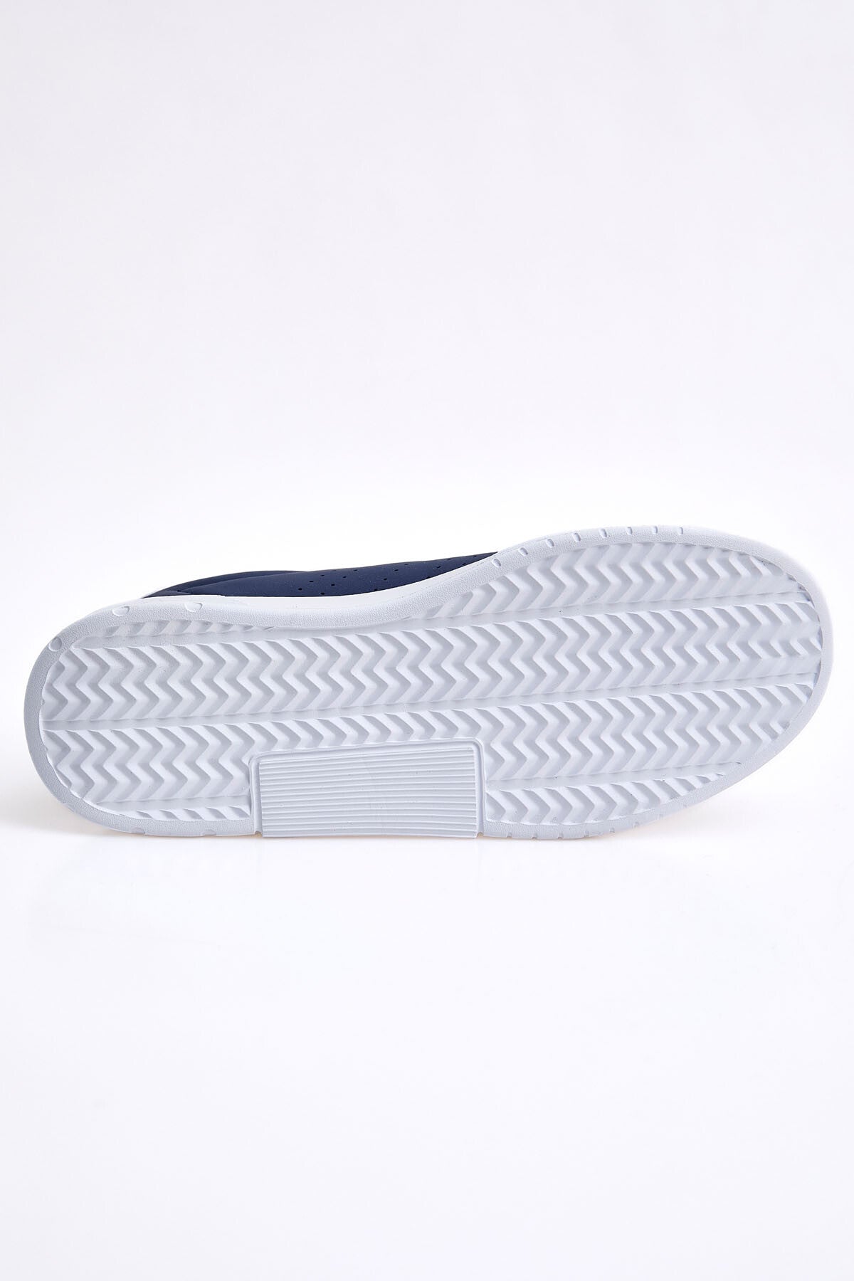Navy Blue Laced High Sole PU Leather Men's Sports Shoes - 89132