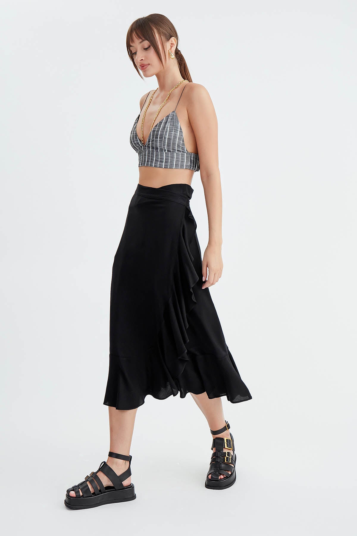 SKIRT WITH MIDI HEIGHT