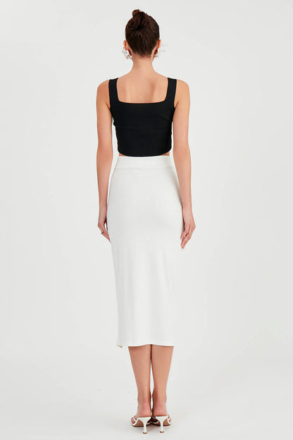 MIDI HEIGHT SKIRT WITH SPLIT