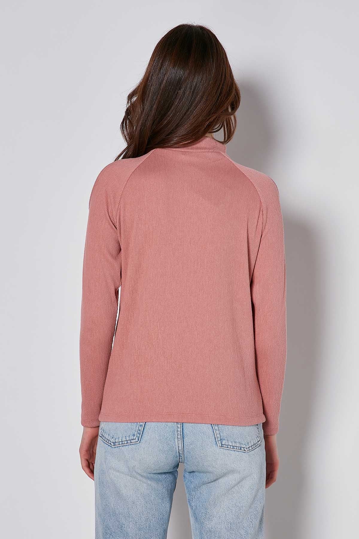 OPEN SHOULDER RAGLAN SLEEVE KNITTED BLOUSE