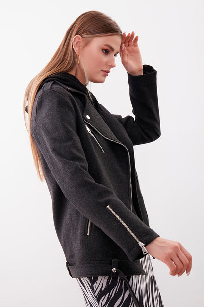 SHOULDER APOLET DETAILED ARCHED PLATE JACKET