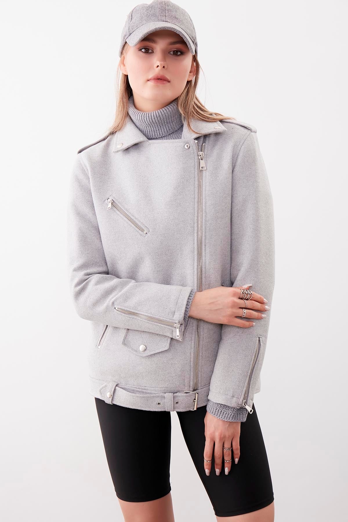 SHOULDER APOLET DETAILED ARCHED PLATE JACKET