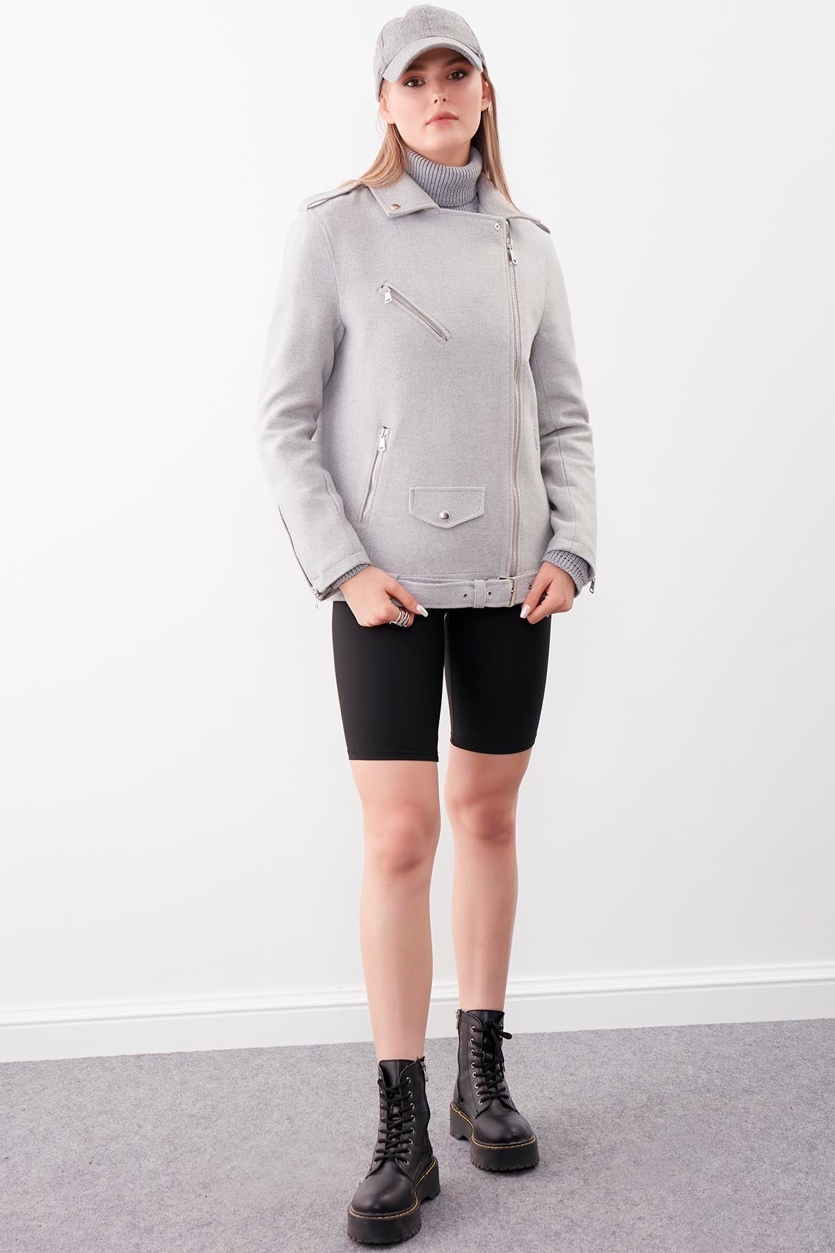 SHOULDER APOLET DETAILED ARCHED PLATE JACKET