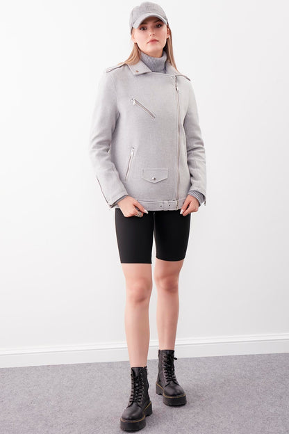 SHOULDER APOLET DETAILED ARCHED PLATE JACKET