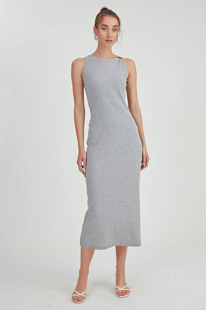LONG KNITTED DRESS