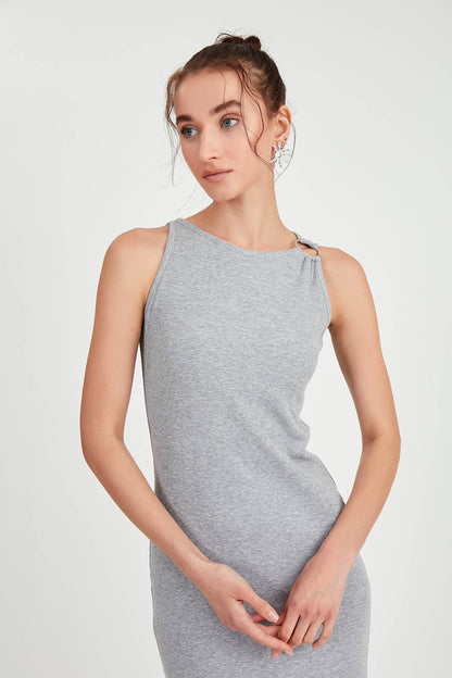 LONG KNITTED DRESS