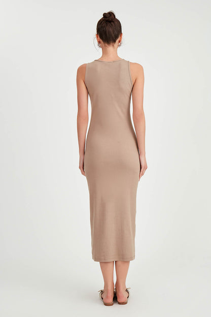 LONG KNITTED DRESS