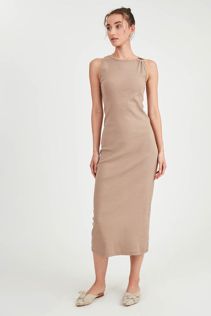 LONG KNITTED DRESS