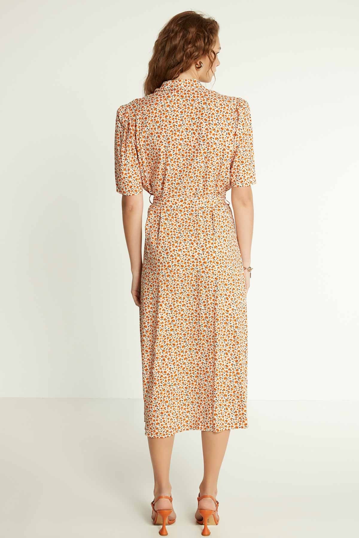 LONG VISON DRESS WITH FRONT BUTTON