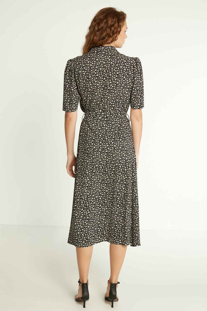 LONG VISON DRESS WITH FRONT BUTTON