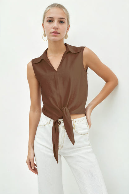 SLEEVELESS BLOUSE
