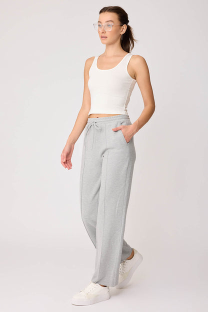 FRONT-STITCHED LOOSE TRACKSUIT TROUSERS