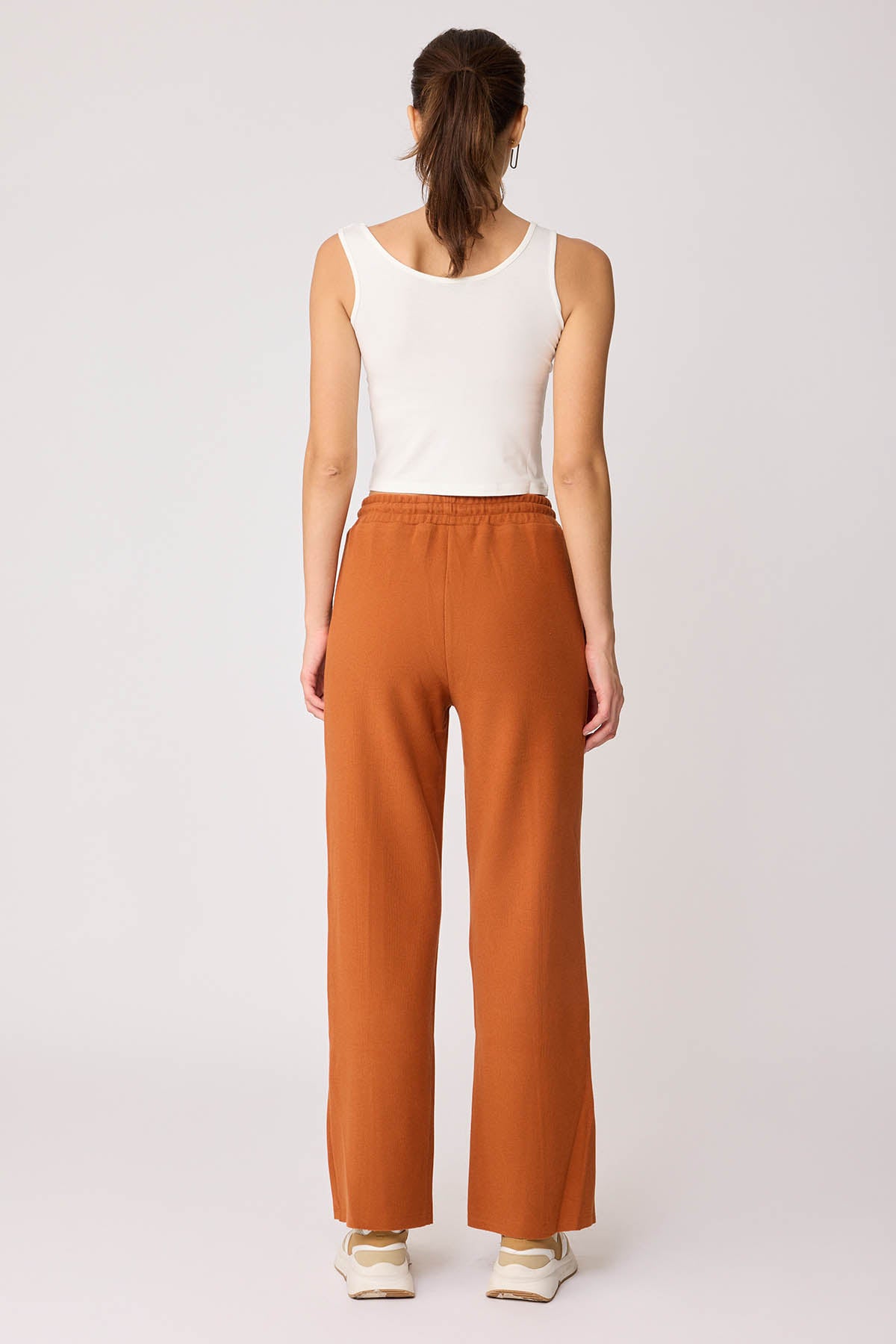FRONT-STITCHED LOOSE TRACKSUIT TROUSERS