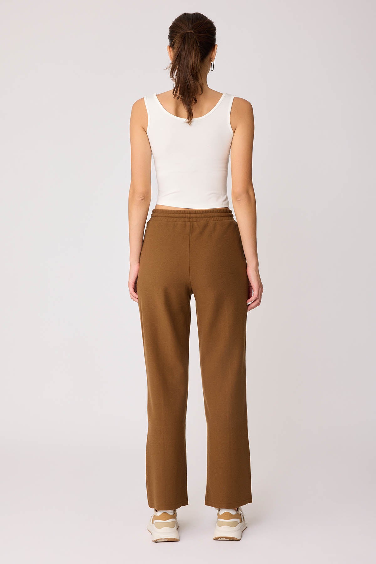 FRONT-STITCHED LOOSE TRACKSUIT TROUSERS