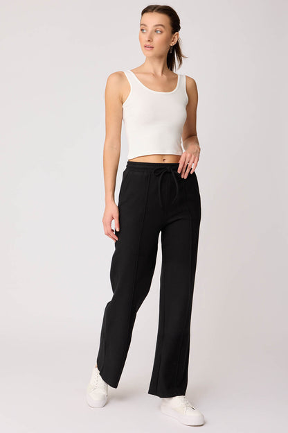 FRONT-STITCHED LOOSE TRACKSUIT TROUSERS