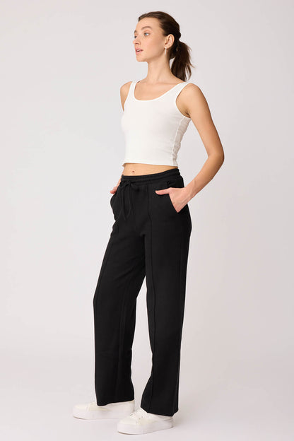 FRONT-STITCHED LOOSE TRACKSUIT TROUSERS