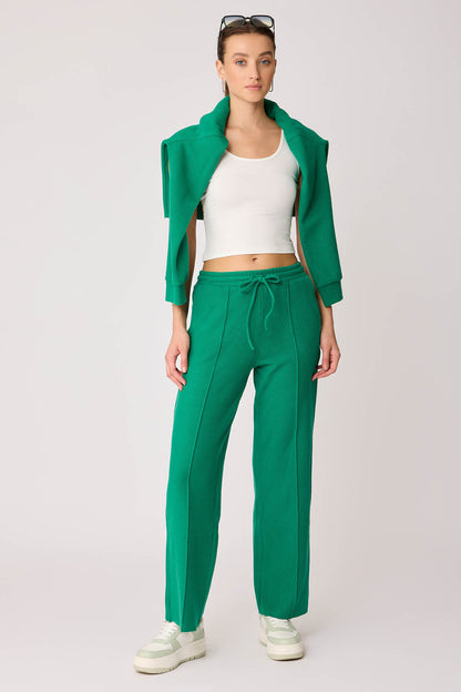 FRONT-STITCHED LOOSE TRACKSUIT TROUSERS